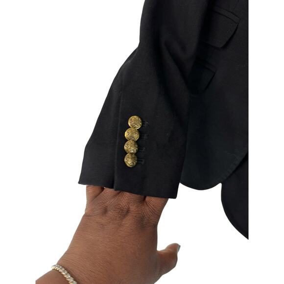 J.Crew Black Wool Blend Preppy Office Work Academia Schoolboy Blazer Size 2 - Picture 7 of 11